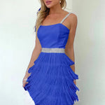 Zeagoo Embellished Tassel Dress