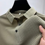 Men’s Breathable Mesh Detail Short Sleeve Polo Shirt