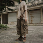 Large Pocket Cropped Casual Pants