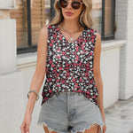 Zeagoo Women Eyelet Tank Tops Sleeveless Shirts V Neck Cute Top