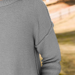 Zeagoo Women's Crew Neck Cropped Sweater Long Sleeve Knit Tops
