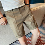 Semi Elastic Waist Casual Shorts