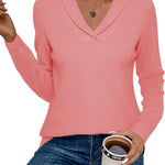 Zeagoo Sweaters for Women Long Sleeve Shirts V Neck Knit Pullover