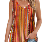 Zeagoo Pleated Tank Tops Loose Fit V Neck Sleeveless Tops