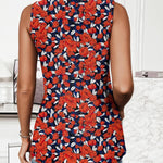Zeagoo Sleeveless Eyelet Shirts High Neck Top