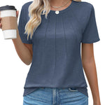 Zeagoo T-Shirt Short Sleeve Tops Casual Crew Neck Blouse (DE Only)