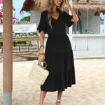 Zeagoo Summer Dresses Midi Tiered Casual Dress