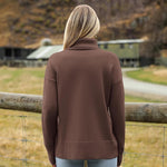 Zeagoo Pullover Women's Turtleneck Elegant Long Sleeve Jumper