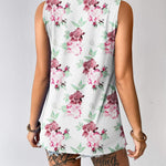 Zeagoo Tank Top Blouses Scooped Neck Pleated Front Shirts