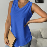 Zeagoo Women Eyelet Tank Tops Sleeveless Shirts V Neck Cute Top