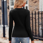 Zeagoo Long Sleeve T Shirts Casual V Neck Ribbed Tunic Tops