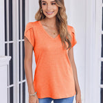 Zeagoo Shirts Casual Short Sleeve Tees Dressy Casual Patel Blouses
