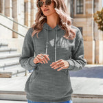 Zeagoo Hoodie Oversize Hoodie Casual Waffle Pullover (DE Only)