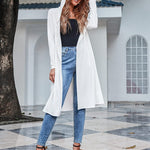 Hooded Long Cardigans Maxi Cardigan with Hood Open Front Lightweight Duster Coat with Pocket - Zeagoo (Us Only)