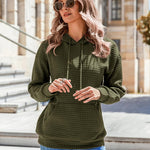 Zeagoo Hoodie Oversize Hoodie Casual Waffle Pullover (DE Only)