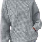 Zeagoo Hoodie Oversize Hoodie Casual Waffle Pullover (DE Only)