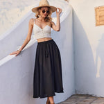 Zeagoo Skirt Long Elegant Skirts High Waist Maxi Skirt (DE Only)