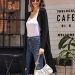 Hooded Long Cardigans Maxi Cardigan with Hood Open Front Lightweight Duster Coat with Pocket - Zeagoo (Us Only)