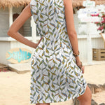 Zeagoo V Neck Sleeveless Sundresses Boho Beach Dress with Pockets