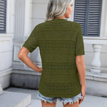 Zeagoo Short Sleeve Crochet Cardigan Button up Bolero Shrug Sweater