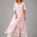 Liora | Robe Longue Fluide à Volants