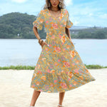 Zeagoo Summer Dresses Midi Tiered Casual Dress