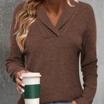 Zeagoo Sweaters for Women Long Sleeve Shirts V Neck Knit Pullover