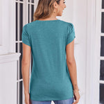 Zeagoo Shirts Casual Short Sleeve Tees Dressy Casual Patel Blouses
