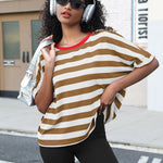 Zeagoo Women Short Sleeve T Shirts Round Neck Oversized Tee