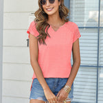 Zeagoo Short Sleeve Shirts Loose Fit V Neck T Shirts