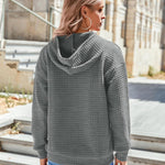 Zeagoo Hoodie Oversize Hoodie Casual Waffle Pullover (DE Only)