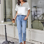 Satin Silk Blouse Tops - Zeagoo (Us Only)