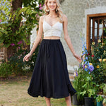 Zeagoo Skirt Long Elegant Skirts High Waist Maxi Skirt (DE Only)