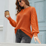 Zeagoo Women's Elegant Knitted Jumper Crew Neck Sweater (DE Only)