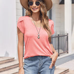 Zeagoo Shirts Casual Short Sleeve Tees Dressy Casual Patel Blouses