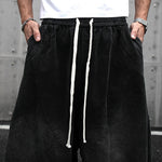 Retro Drawstring Wide-leg Harem Pants