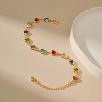 HEART-SHAPED GOLD BRACELET
