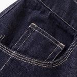 Scimitar-cut Denim Carrot Pants
