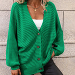 Zeagoo Women's Button Down Horizontal-Ribbing Longline Cardigan