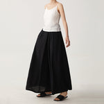 Elastic Waist Casual Wide-leg Culottes