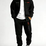KZZ Two-piece set: printed zip-up jacket and sweatpants