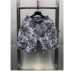 Leopard Print Quick-drying Loose-fitting Five-point Pants