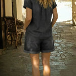 Estefania | Comfortable Denim Shorts Set
