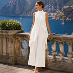 Sara | Elegant Jumpsuit with Draped High Neck Top