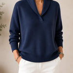 Women's Relaxed V-Neck Knit Jumper