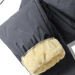 KZZ Men's Warm Fleece-Lined Straight-Leg Jogger Pants with Zipper Pockets