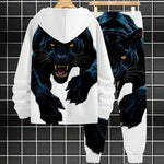 KZZ Men's Casual Hooded Sweatshirt Set