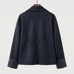 L’Vara Suede Drape Jacket