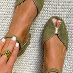 Olivia | Elegant Sage Green Sandals
