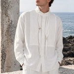 French Retro Accordion Pleated Shirt